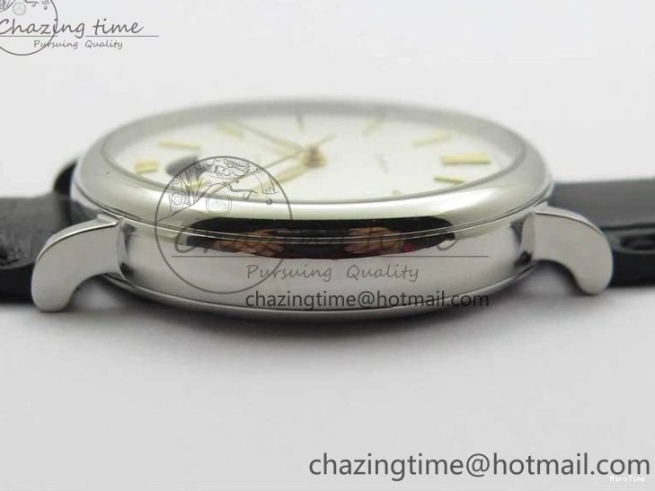 MIROTIME 0308 Vibrant Portofino IW459402 SS MKS 1:1 Best Edition White Dial on Black Leather Strap Miyota 7086